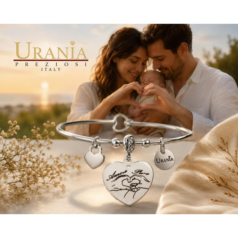 BRACCIALE "PENSIERO" CUORE IN ACCIAIO