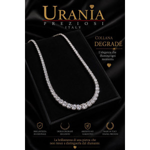 COLLANA TENNIS CM 43 E ZIRCONI MM 6 4 E 3 IN ARGENTO 925