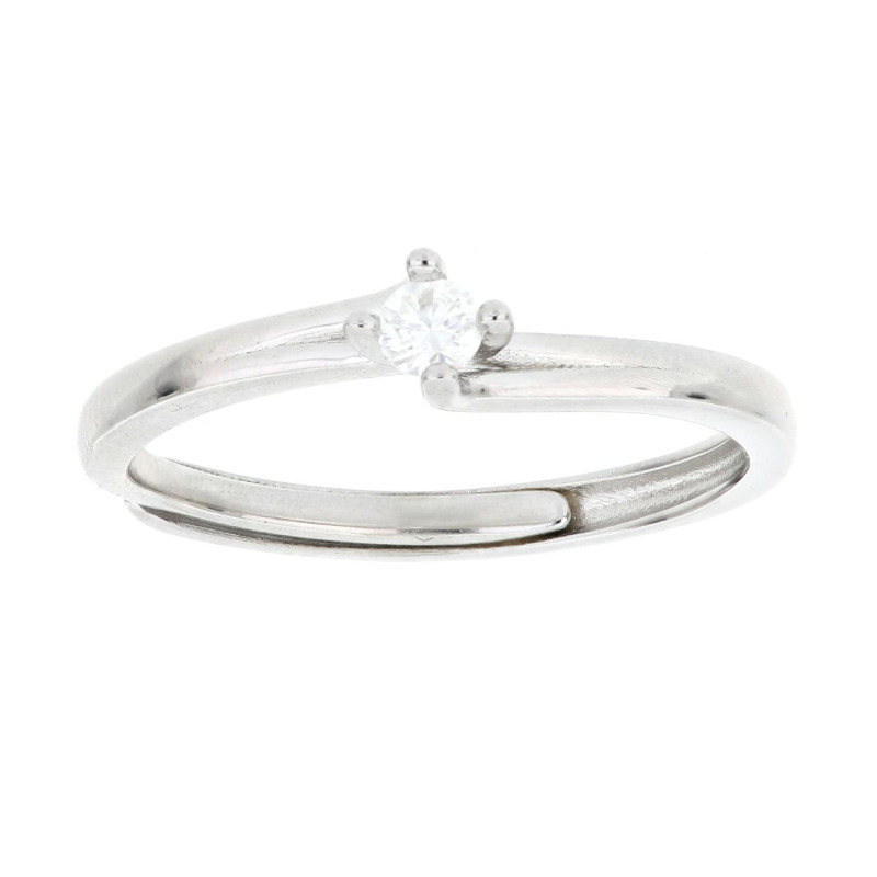 ANELLO MOISSANITE D COLOR,TRIPLA EXC,FLU NONE,0.10 CT 3MM