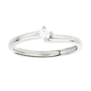 ANELLO MOISSANITE D COLOR,TRIPLA EXC,FLU NONE,0.10 CT 3MM