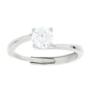 ANELLO MOISSANITE D COLOR,TRIPLA EXC,FLU NONE,0.80 CT, 6MM