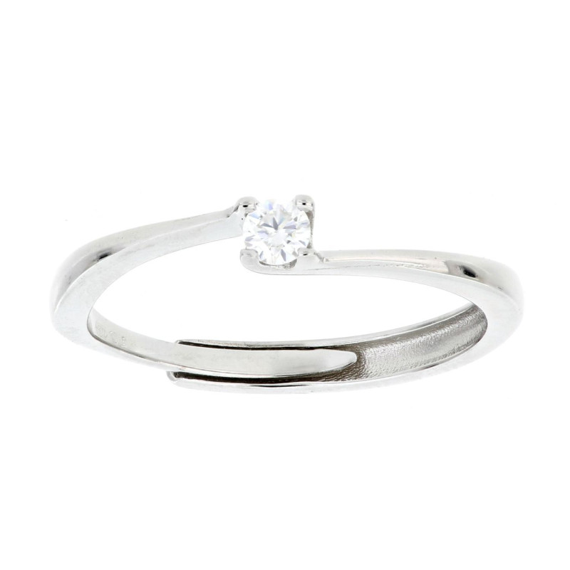 ANELLO MOISSANITE D COLOR,TRIPLA EXC,FLU NONE,0.10 CT 3MM