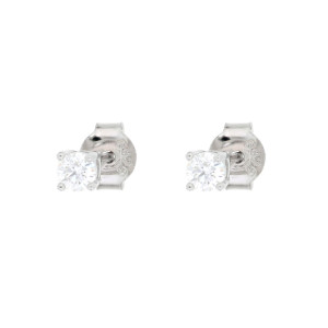 ORECCHINI MOISSANITE D COLOR,TRIPLA EXC,FLU NONE,0.20 CT, 3MM