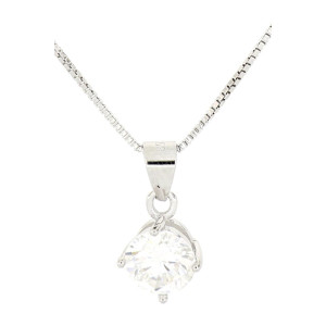 PENDENTE MOISSANITE D COLOR,TRIPLA EXC,FLU NONE,0.80 CT, 6MM