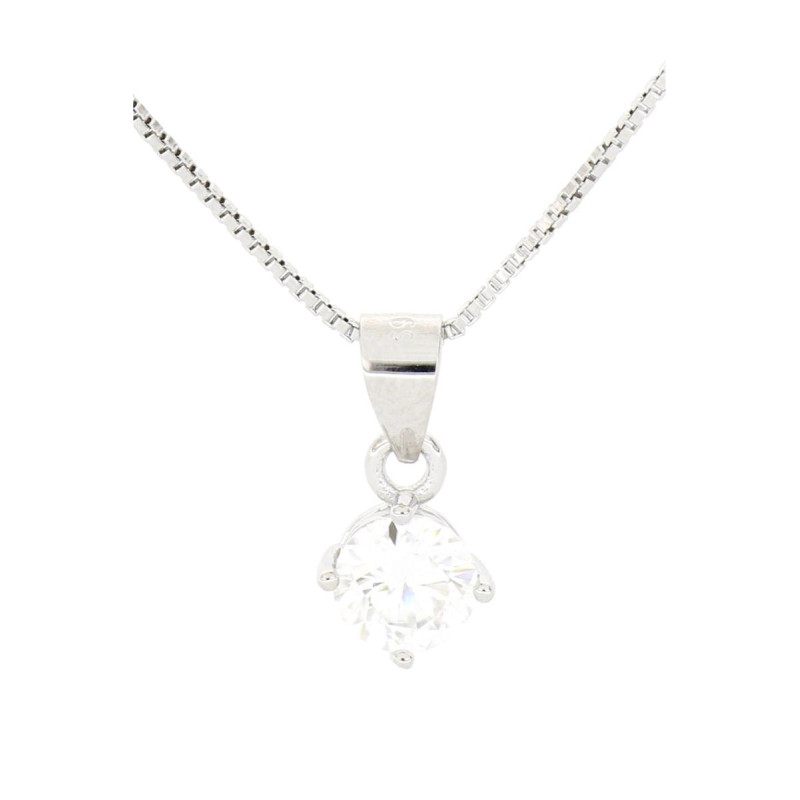 PENDENTE MOISSANITE D COLOR,TRIPLA EXC,FLU NONE,0.50 CT, 5MM