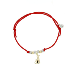 BRACCIALE "MALIBU" CON GATTO IN ARGENTO 925