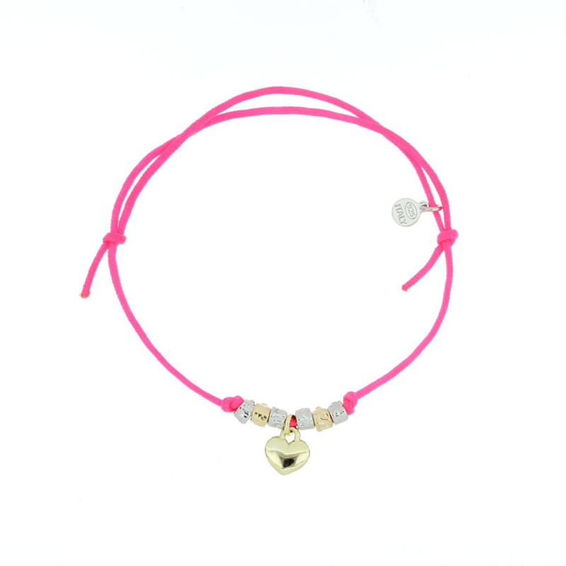 BRACCIALE "MALIBU" CON CUORE IN ARGENTO 925