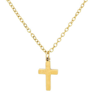 COLLANA "ADANA" CON CROCE IN ACCIAIO