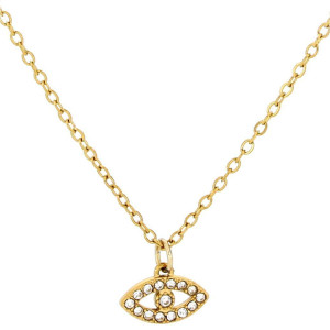 PENDENTE "ADANA" CON OCCHIO ZIRCONATO IN ACCIAIO