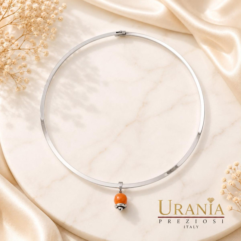 COLLANA REA CON CAMPANELLINA IN ACCIAIO
