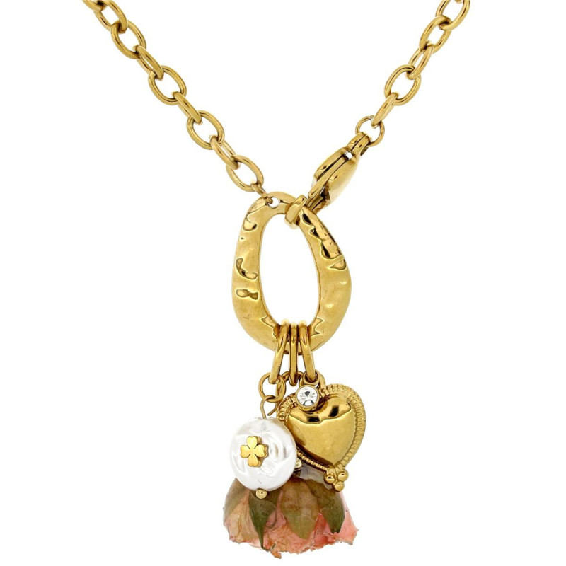 COLLANA PETALI PREZIOSI IN ACCIAIO