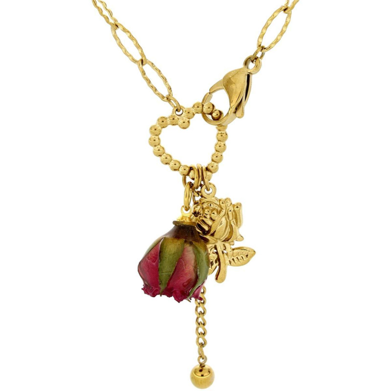 COLLANA PETALI PREZIOSI IN ACCIAIO