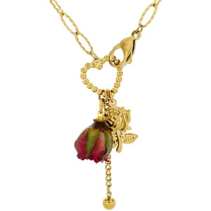 COLLANA PETALI PREZIOSI IN ACCIAIO