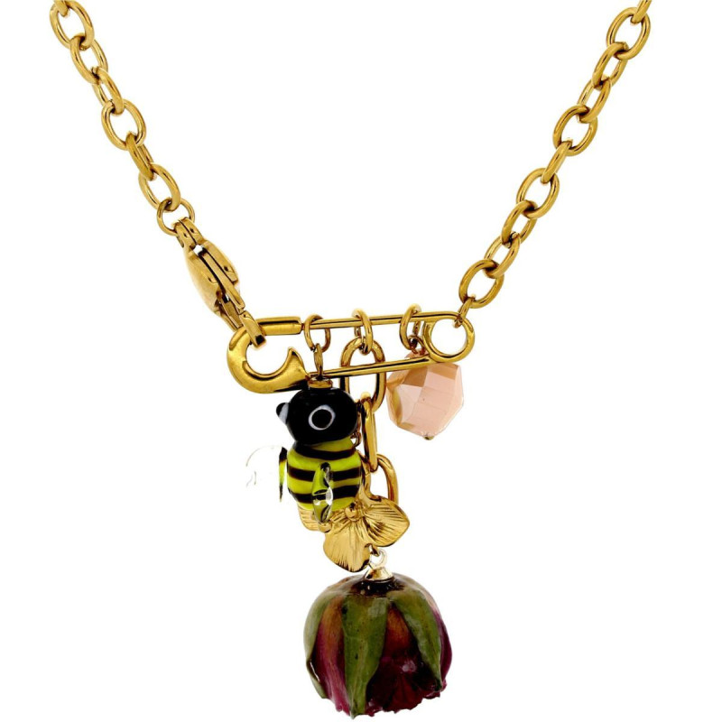COLLANA PETALI PREZIOSI IN ACCIAIO