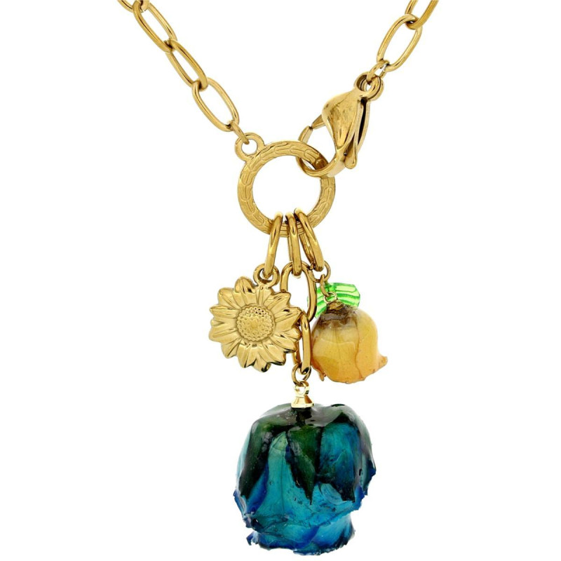 COLLANA PETALI PREZIOSI IN ACCIAIO