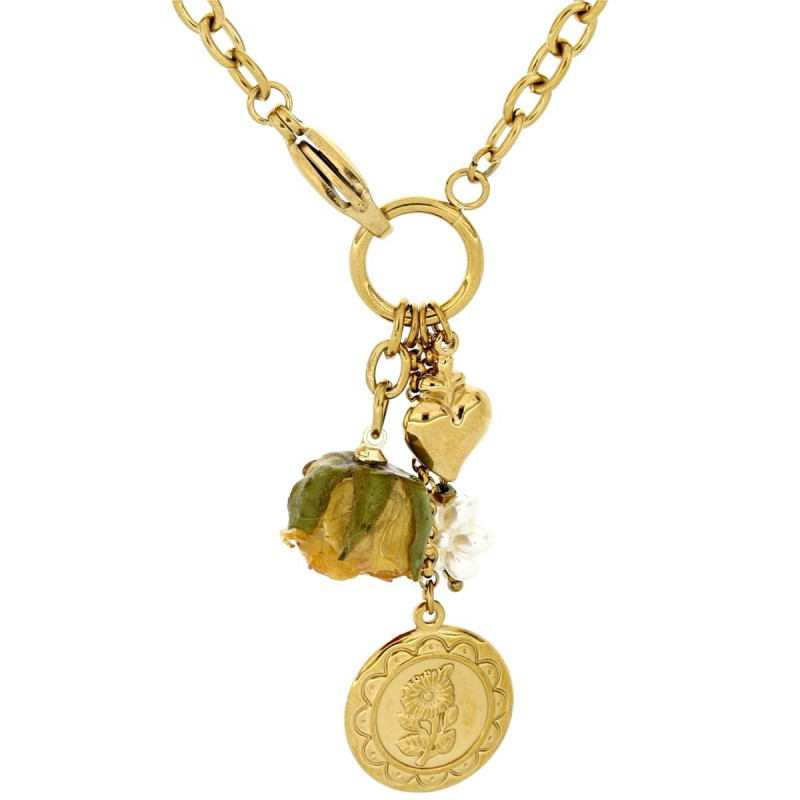 COLLANA PETALI PREZIOSI IN ACCIAIO
