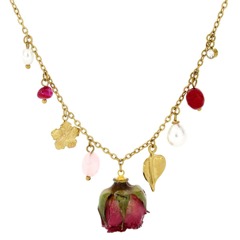 COLLANA PETALI PREZIOSI IN ACCIAIO