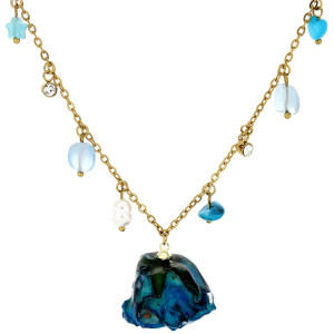 COLLANA PETALI PREZIOSI IN ACCIAIO