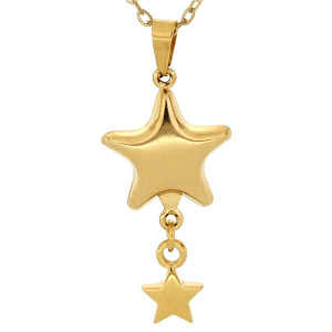 PENDENTE "ADANA" CON STELLE IN ACCIAIO