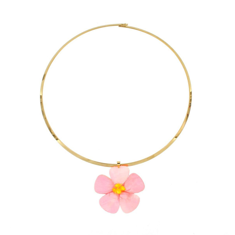 COLLANA PETALI PREZIOSI IN ACCIAIO