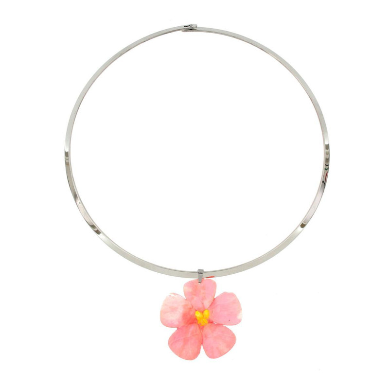COLLANA PETALI PREZIOSI IN ACCIAIO