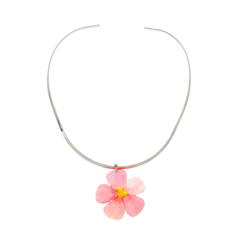 COLLANA PETALI PREZIOSI IN ACCIAIO