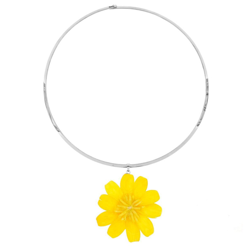 COLLANA PETALI PREZIOSI IN ACCIAIO