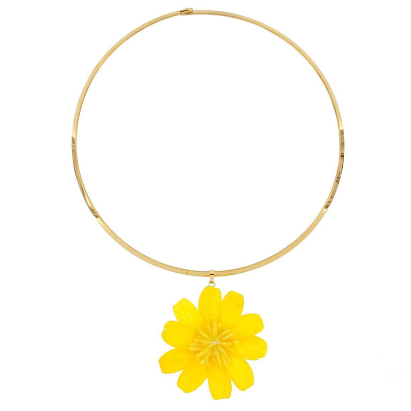 COLLANA PETALI PREZIOSI IN ACCIAIO
