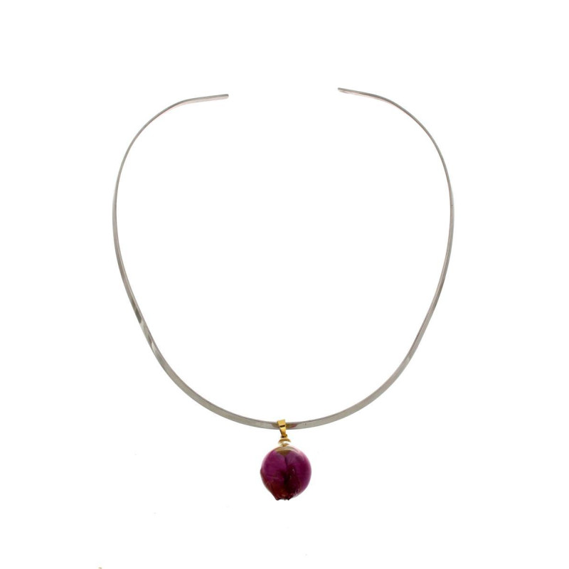 COLLANA PETALI PREZIOSI IN ACCIAIO