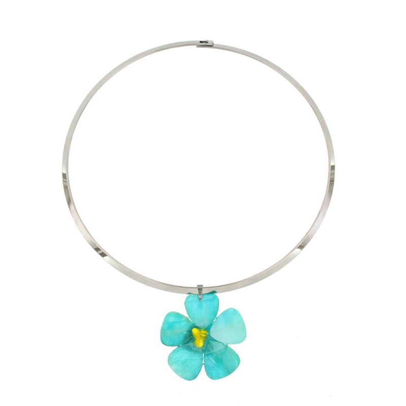 COLLANA PETALI PREZIOSI IN ACCIAIO