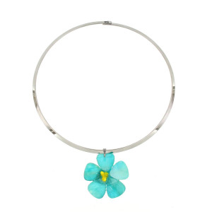 COLLANA PETALI PREZIOSI IN ACCIAIO