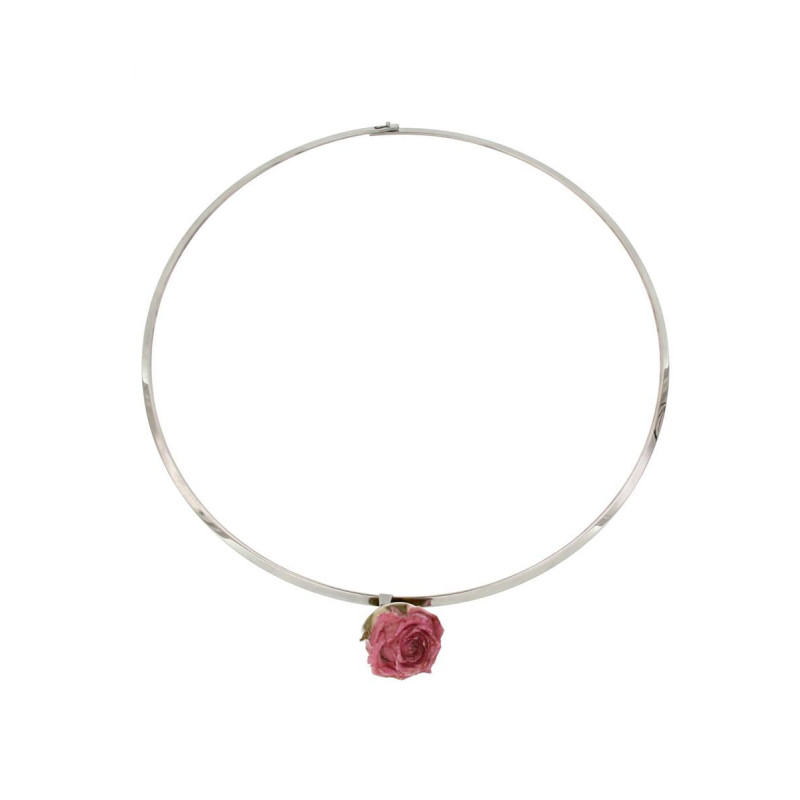 COLLANA PETALI PREZIOSI IN ACCIAIO