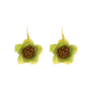 ORECCHINI PETALI PREZIOSI CON FIORE IN ACCIAIO