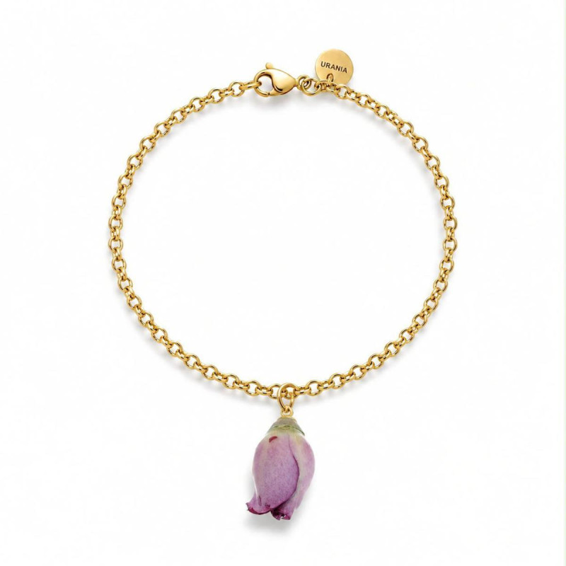BRACCIALE PETALI PREZIOSI IN ACCIAIO