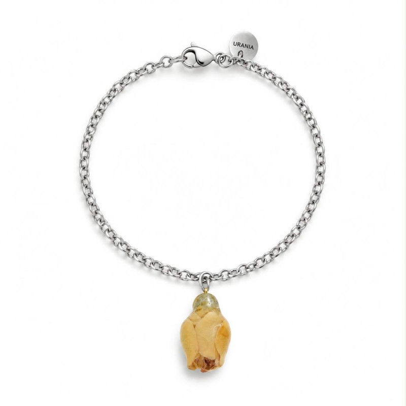 BRACCIALE PETALI PREZIOSI IN ACCIAIO