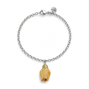 BRACCIALE PETALI PREZIOSI IN ACCIAIO