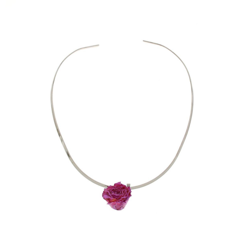 COLLANA PETALI PREZIOSI IN ACCIAIO