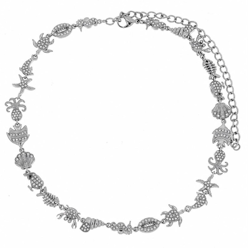 COLLANA CARAIBI A CHOCHER CM 32+12 IN ACCIAIO