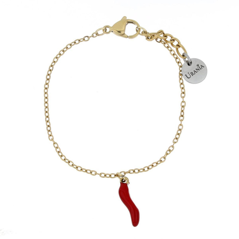 BRACCIALE BABY CORNO IN ACCIAIO CM 13+2