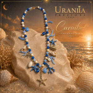 COLLANA CARAIBI IN ACCIAIO CM 82+7
