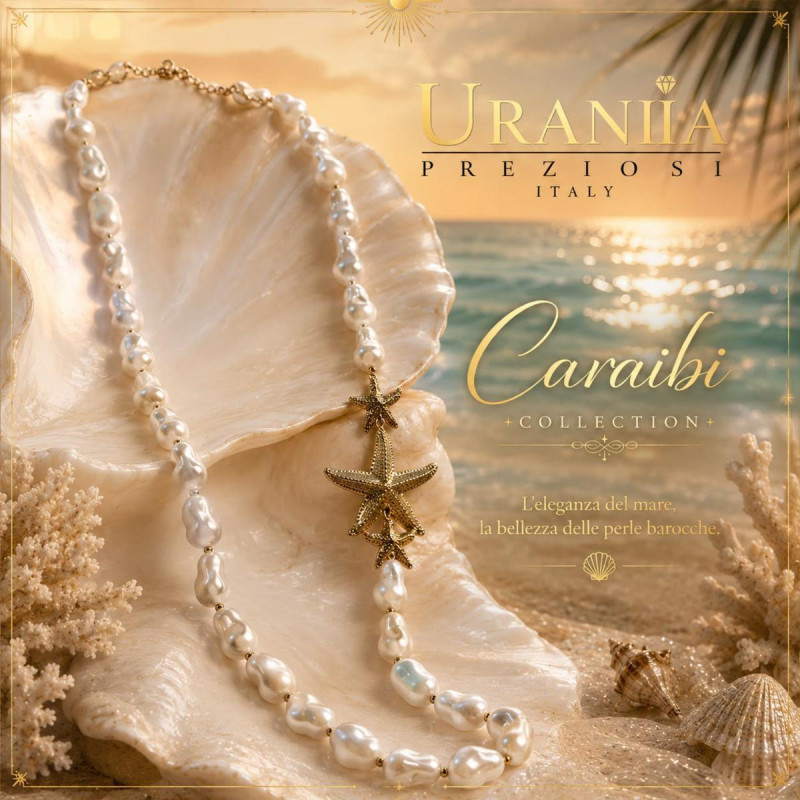COLLANA CARAIBI IN ACCIAIO CM 94+5
