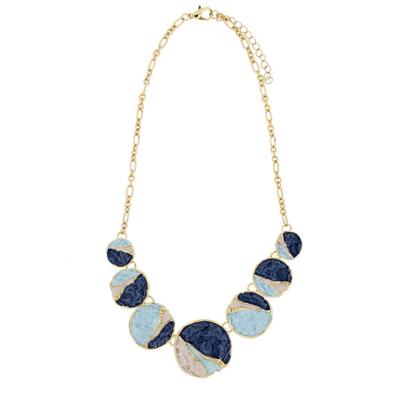 COLLANA ARMONIA CM 40+5 E MM 28 IN OTTONE