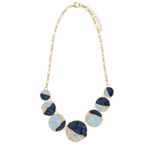 COLLANA ARMONIA CM 40+5 E MM 28 IN OTTONE
