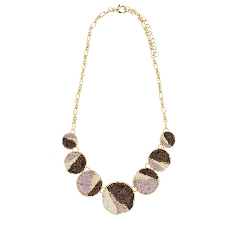 COLLANA ARMONIA CM 40+5 E MM 28 IN OTTONE