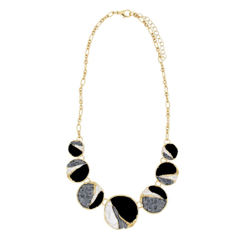 COLLANA ARMONIA CM 40+5 E MM 28 IN OTTONE