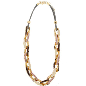 COLLANA ARMONIA CM 45+5 IN OTTONE
