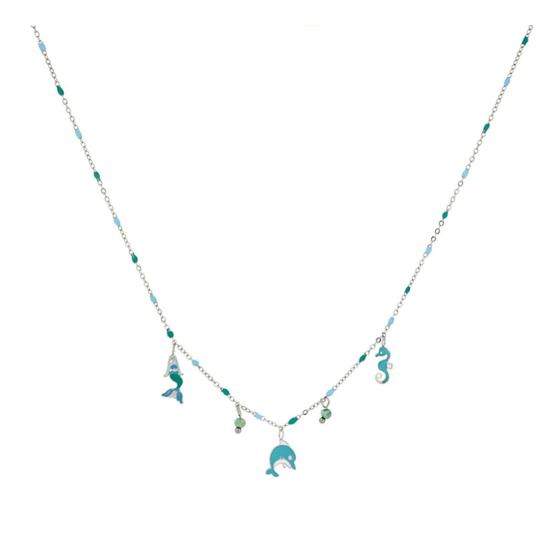 COLLANA CARAIBI CM 34+5 IN ACCIAIO