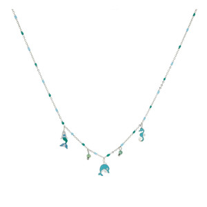 COLLANA CARAIBI CM 34+5 IN ACCIAIO