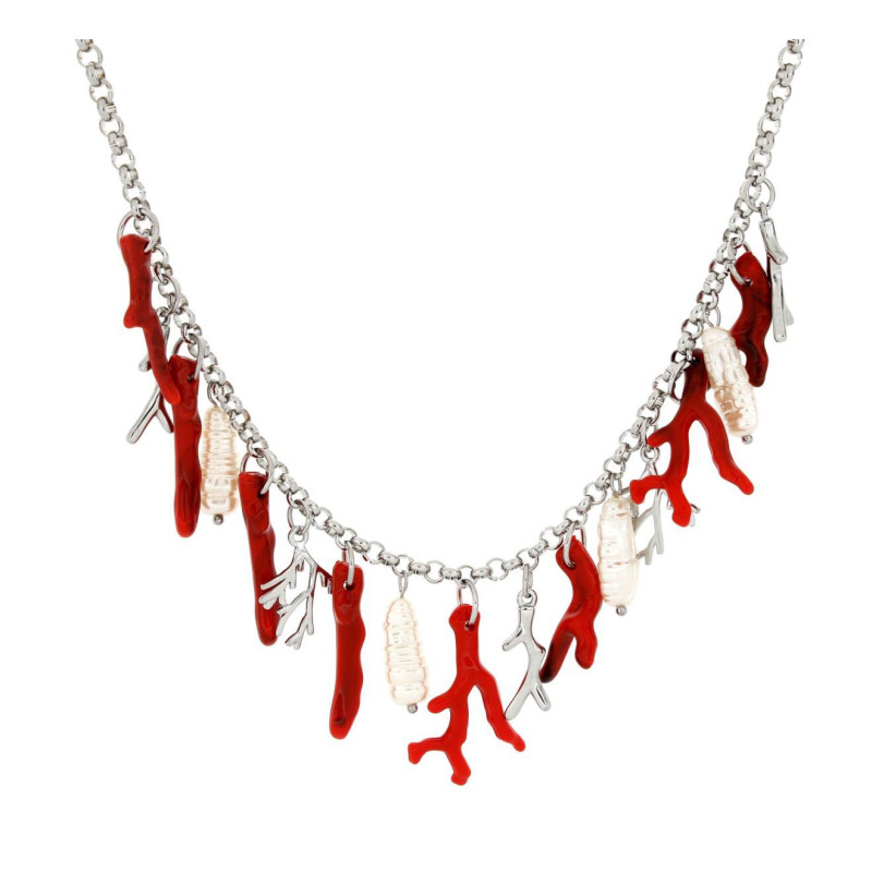 COLLANA CARAIBI IN ACCIAIO CM 40+7