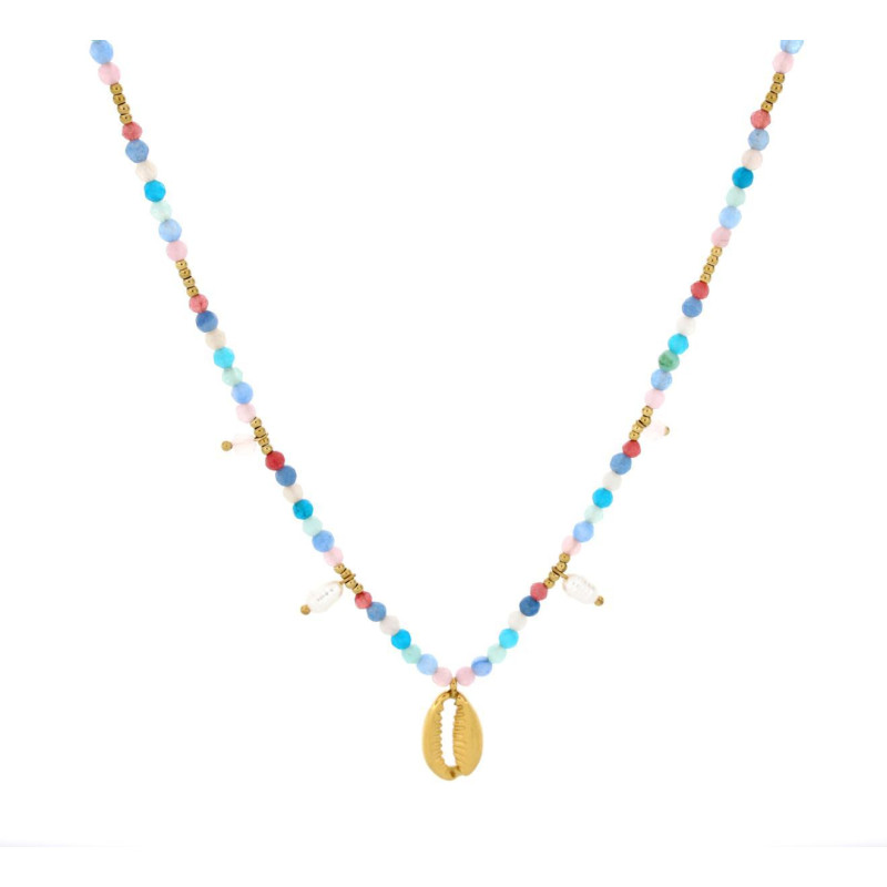 COLLANA CARAIBI IN ACCIAIO CM 40+5